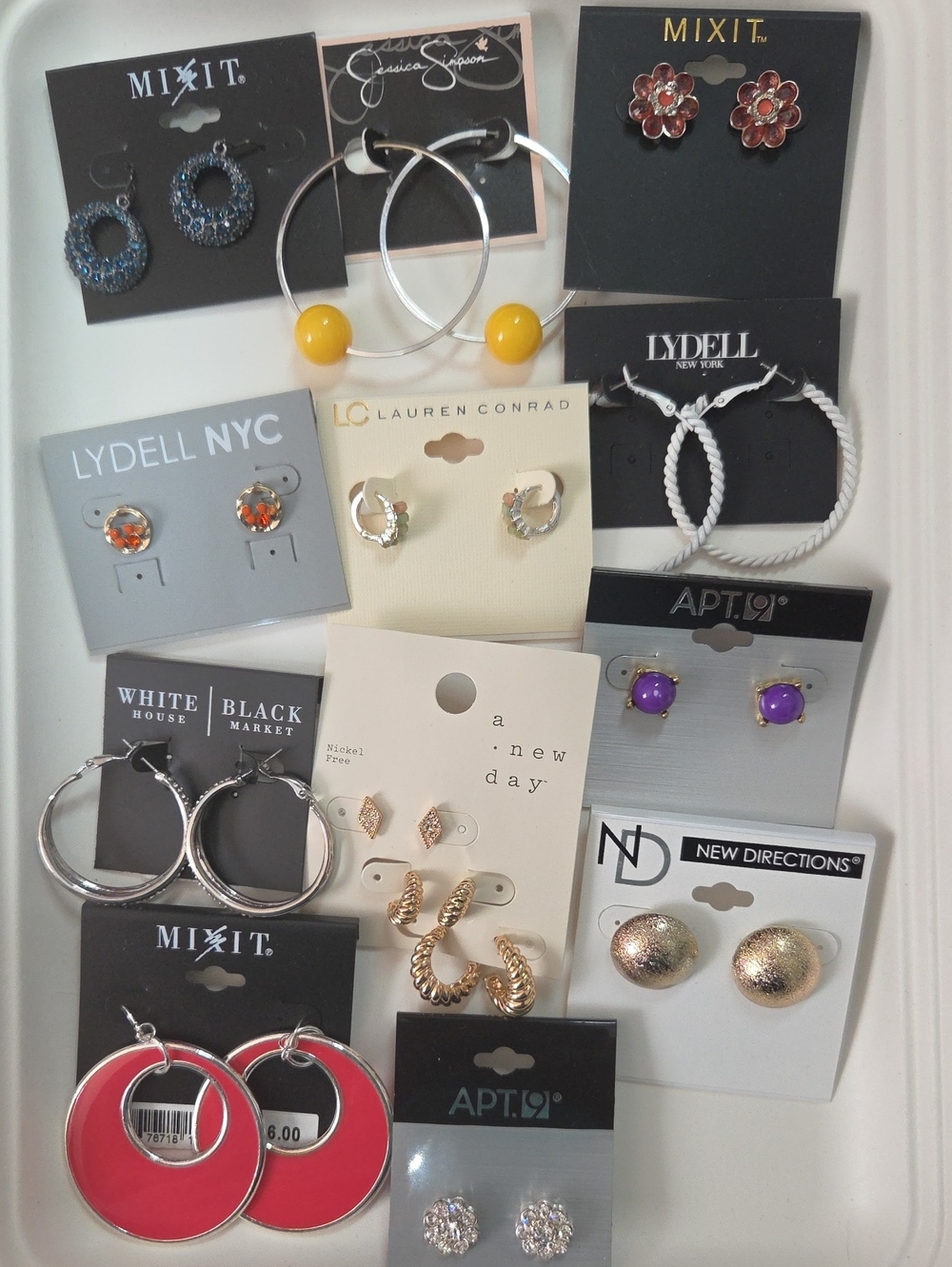 a new day Gold Rope Hoop and Stud Earring Set